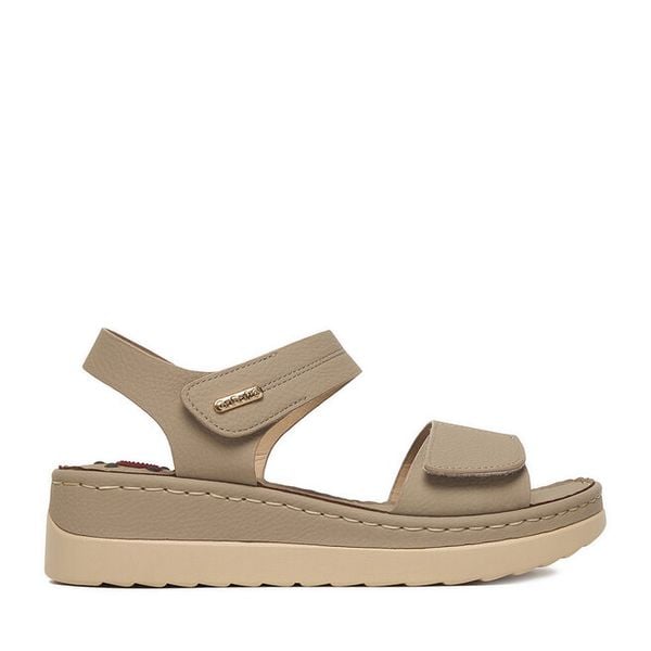 Sandały Go Soft. Szare sandały damskie GO SOFT, bez wzorów, bez obcasa, na koturnie. Za 139.99 zł.