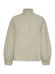 Soaked in Luxury Bluzka w kolorze khaki rozmiar: L. Brązowe bluzki damskie Soaked in Luxury, l, bez wzorów, z bawełny, bez kołnierzyka, bez ramiączek. Za 114.17 zł.
