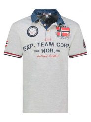 Geographical Norway Koszulka polo "Koptaine" w kolorze szarym rozmiar: L. Szare koszulki polo męskie Geographical Norway, l, bez wzorów, z bawełny, bez ramiączek. Za 96.60 zł.