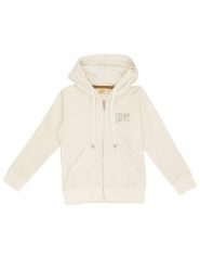 Bluza z kapturem Chic Girl dla dziewcząt z zamkiem błyskawicznym i motywem lwa. Białe bluzy z kapturem damskie LEONE 1947 APPAREL. Za 126.26 zł.