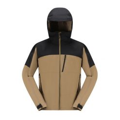 Kurtka softshell męska MT900 Windwarm. Brązowe kurtki męskie FORCLAZ, l, bez wzorów, z polaru, bez kaptura. Za 349.99 zł.