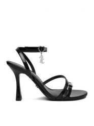 Juicy Couture Sandały EO-LS955554-8 Czarny. Czarne sandały damskie Juicy Couture, bez wzorów, z materiału, bez obcasa, na szpilce. Za 249.99 zł.