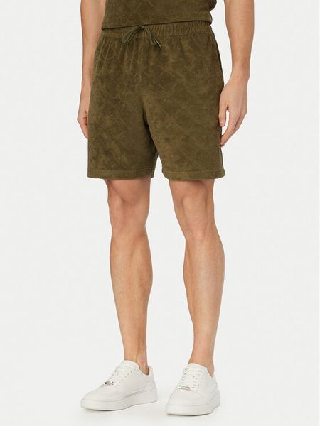 Emporio Armani Szorty sportowe EM000695 AF20449 F7014 Zielony Regular Fit. Zielone szorty męskie Emporio Armani, m, z bawełny. Za 435.99 zł.