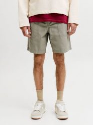 Jack & Jones Szorty "Jaiden" w kolorze khaki rozmiar: M. Brązowe szorty męskie Jack & Jones, z bawełny, bez kołnierzyka. Za 91.99 zł.