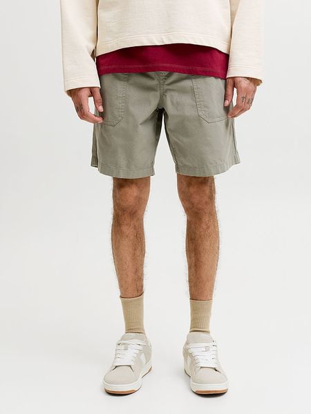 Jack & Jones Szorty "Jaiden" w kolorze khaki rozmiar: M. Brązowe szorty męskie Jack & Jones, z bawełny, bez kołnierzyka. Za 91.99 zł.