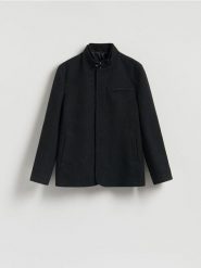 Marynarka regular fit - czarny. Czarne marynarki męskie Reserved, bez wzorów, z bawełny. Za 329.99 zł.