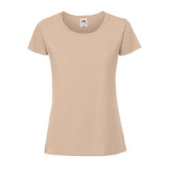 Koszulka Damska Iconic 190. Brązowe bluzki damskie Fruit of the Loom, s, bez wzorów, sportowe, bez kołnierzyka, bez ramiączek. Za 38.99 zł.