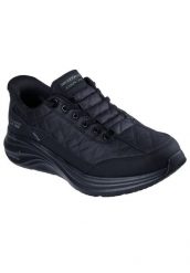 Buty sportowe męskie Skechers Contour Foam Cozy. Czarne buty sportowe na co dzień męskie Skechers, z materiału, bez zapięcia, trekkingowe. Za 490.00 zł.