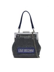 LOVE MOSCHINO Torebka JC4043PP1LLP176A Granatowy. Niebieskie torebki klasyczne damskie Love Moschino, bez wzorów, z tworzywa sztucznego, wizytowe, bez kołnierzyka, bez ramiączek. Za 489.99 zł.