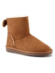 ISLAND BOOT Botki zimowe "Massey" w kolorze jasnobrązowym rozmiar: 41. Brązowe botki damskie Island Boot, na zimę, z materiału, bez obcasa, bez zapięcia. Za 165.99 zł.