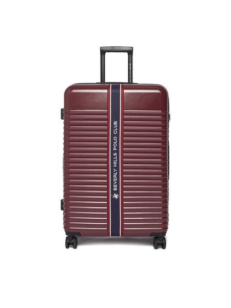 Beverly Hills Polo Club Walizka duża CEO-BHPC-L-007-08-BURGUNDY Bordowy. Czerwone walizki Beverly Hills Polo Club, bez wzorów, z tworzywa sztucznego, duże. Za 399.99 zł.