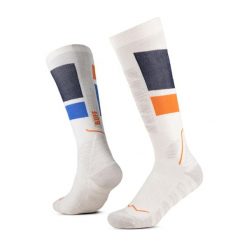 Skarpetki Buff THERMONET® OVER THE CALF SOCKS TO WHISPER S. Niebieskie skarpetki damskie Buff, bez wzorów, z puchu. Za 149.90 zł.