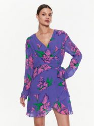 Pinko Sukienka codzienna Assillante 101109 A0P7 Fioletowy Regular Fit. Fioletowe sukienki damskie Pinko, na co dzień, bez wzorów, z wiskozy, bez kołnierzyka, bez ramiączek, proste. Za 1,619.00 zł.