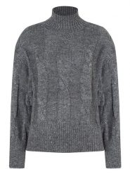 More & More Sweter w kolorze szarym rozmiar: 36. Szare golfy damskie MORE & MORE, ze splotem, bez kołnierzyka. Za 156.98 zł.