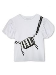 Marc Jacobs T-Shirt W60464 Biały Regular Fit. Białe koszulki dziewczęce MARC JACOBS, bez wzorów, z bawełny, bez ramiączek. Za 179.99 zł.