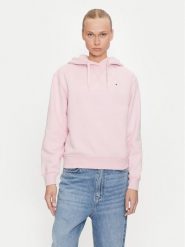 Tommy Hilfiger Bluza WW0WW41245 Różowy Relaxed Fit. Czerwone bluzy bez kaptura damskie Tommy Hilfiger, l, z bawełny. Za 289.99 zł.