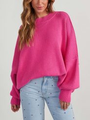 LA Angels Sweter w kolorze różowym rozmiar: M. Różowe golfy damskie LA Angels, m, bez wzorów, z bawełny, bez ramiączek. Za 144.92 zł.