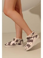 C'M Botki zimowe w kolorze kremowo-brązowym rozmiar: 38. Brązowe botki damskie C'M, na zimę, bez obcasa, bez zapięcia. Za 100.99 zł.