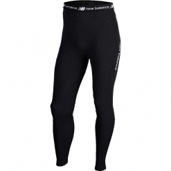 Spodnie kompresyjne - MP710138BK. Spodnie materiałowe męskie New Balance, z materiału. W wyprzedaży za 129.99 zł.