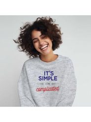 WOOOP Bluza "It´s simple I´m complicated" w kolorze szarym rozmiar: M. Szare bluzy bez kaptura damskie Wooop, m, z bawełny. Za 100.99 zł.