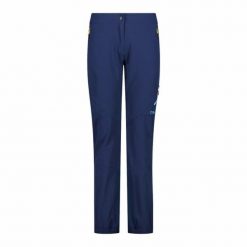 Spodnie narciarskie dla kobiet CMP. Niebieskie spodnie dresowe damskie CMP, na lato, bez wzorów, z softshellu. Za 367.49 zł.