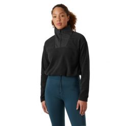 Damska bluza typu crop Helly Hansen Daybreaker Fleece. Czarne bluzy bez kaptura damskie Helly Hansen, xl, z polaru. Za 314.00 zł.