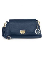 Mia Tomazzi Skórzana torebka "Berbera" w kolorze granatowym - 27 x 16 x 8 cm rozmiar: onesize. Niebieskie torebki klasyczne damskie Mia Tomazzi, bez wzorów, z materiału, bez dodatków. Za 208.99 zł.