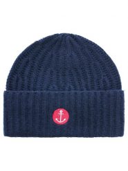 Zwillingsherz Kaszmirowa czapka beanie w kolorze granatowym rozmiar: onesize. Niebieskie czapki zimowe damskie Zwillingsherz, z kaszmiru. Za 193.24 zł.