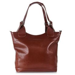 Torebka skórzana elegancka DAN-A T195A koniakowa. Torebki klasyczne damskie DAN-A, bez wzorów, ze skóry, bez dodatków. Za 399.99 zł.