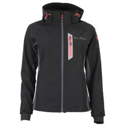 Kurtka zapinana na zamek z siateczki damska Peak Mountain Softshell. Czarne kurtki softshell damskie Peak Mountain, xl, bez wzorów, z softshellu, bez kaptura. Za 267.00 zł.