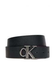 Calvin Klein Pasek Męski Monogram Buckle 35Mm Adj/Rev LV04D7017G Czarny. Czarne paski męskie CALVIN KLEIN, bez wzorów, ze skóry. Za 219.99 zł.