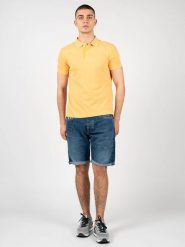 Koszulka polo do golfa męska Sustainable. Brązowe koszulki polo męskie Geox, m, bez wzorów, z bawełny, bez ramiączek. Za 156.00 zł.