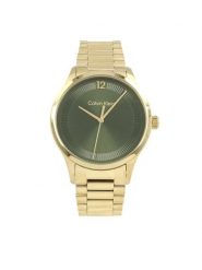 Calvin Klein Zegarek 25200229 Złoty. Żółte, analogowe zegarki męskie CALVIN KLEIN, złote. Za 839.99 zł.