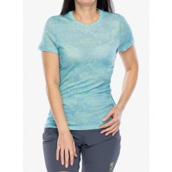 Koszulka merino damska Smartwool Merino Short Sleeve Tee Boxed. Niebieskie bluzki sportowe damskie Smartwool, bez wzorów, bez ramiączek. Za 287.99 zł.