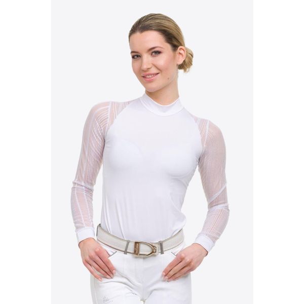 Koszulka do zawodów jeździeckich damska Contessa. Białe koszulki dziewczęce CAVALLIERA, xl, bez wzorów, z koronki, bez ramiączek. Za 334.00 zł.