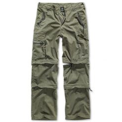 Spodnie trekkingowe męskie Brandit 3w1 Savannah Olive. Zielone szorty męskie Brandit, na lato, bez wzorów, z materiału, eleganckie. Za 212.20 zł.
