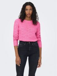 ONLY Sweter 15234745 Różowy Regular Fit. Czerwone swetry klasyczne damskie Only, s, z syntetyku, bez kołnierzyka. Za 129.99 zł.