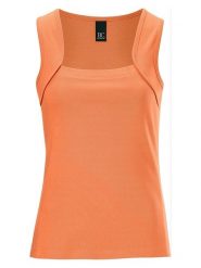 Heine Top w kolorze pomarańczowym rozmiar: 42. Pomarańczowe topy damskie Heine, bez wzorów, z bawełny, bez kołnierzyka. Za 56.79 zł.