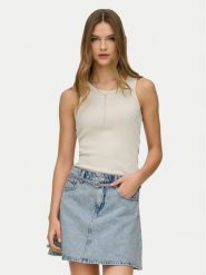 ONLY Top Val 15371705 Beżowy Regular Fit. Brązowe topy damskie Only, m, bez wzorów, z wiskozy, bez ramiączek. Za 64.99 zł.