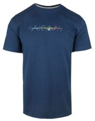 T-Shirt Męski - Granatowy z Napisem (Nadrukiem) - Pako Jeans. Niebieskie t-shirty męskie Pako Jeans, m, bez wzorów, z bawełny, bez kołnierzyka. Za 69.00 zł.