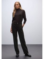 Street One Spodnie w kolorze brązowym rozmiar: 36/L30. Brązowe spodnie materiałowe damskie Street One, bez wzorów, z materiału, street, z podwyższonym stanem. Za 191.88 zł.