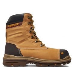 Trapery CAT Footwear. Brązowe buty zimowe męskie CAT Footwear, bez zapięcia. Za 899.99 zł.