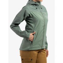 Kurtka trekkingowa damska Fjallraven Abisko Midsummer Jacket. Zielone kurtki damskie Fjällräven, bez wzorów, bez kaptura. Za 713.99 zł.