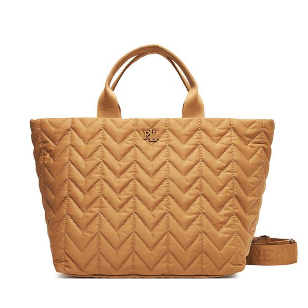 Torebka LAUREN RALPH LAUREN. Brązowe torebki klasyczne damskie Lauren Ralph Lauren, bez wzorów, bez dodatków. Za 969.99 zł.