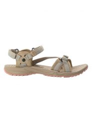 Jack Wolfskin Sandały trekkingowe "Lakewood" w kolorze beżowym rozmiar: 42. Brązowe obuwie trekkingowe damskie Jack Wolfskin, bez wzorów, bez obcasa, na płaskiej podeszwie. Za 195.95 zł.