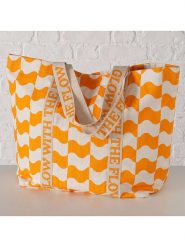 Boltze Shopper bag "Glow" w kolorze pomarańczowo-białym - 54 x 40 x 18 cm rozmiar: onesize. Pomarańczowe shopper bag damskie Boltze, bez wzorów, z bawełny, bez dodatków. Za 197.63 zł.