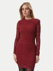 Guess Bluzka W6BP30 K6382 Bordowy Regular Fit. Czerwone bluzki damskie Guess, xs, z aplikacjami, bez kołnierzyka, bez ramiączek. Za 344.99 zł.