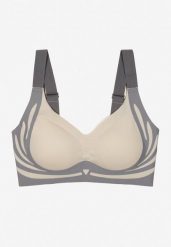 Jasnoszary Biustonosz z Zapięciem na Haftki Oledis. Szare biustonosze sportowe damskie Renee, bez wzorów. Za 29.99 zł.