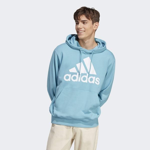 Bluza męska adidas Essentials French Terry Big Logo Hoodie. Białe bluzy bez kaptura męskie Adidas, m. Za 199.00 zł.