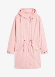 Długa parka z kapturem. Brązowe parki damskie bonprix, bez wzorów. Za 249.99 zł.